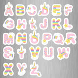 Unicorn Alphabet Fridge Magnets - (26 PER PACK) (UK)