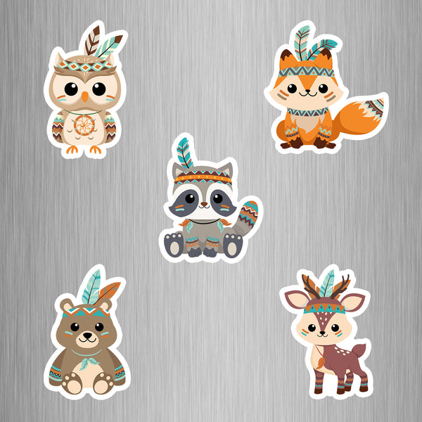 Tribal Woodlands Animals Fridge Magnets - (5 PER PACK)