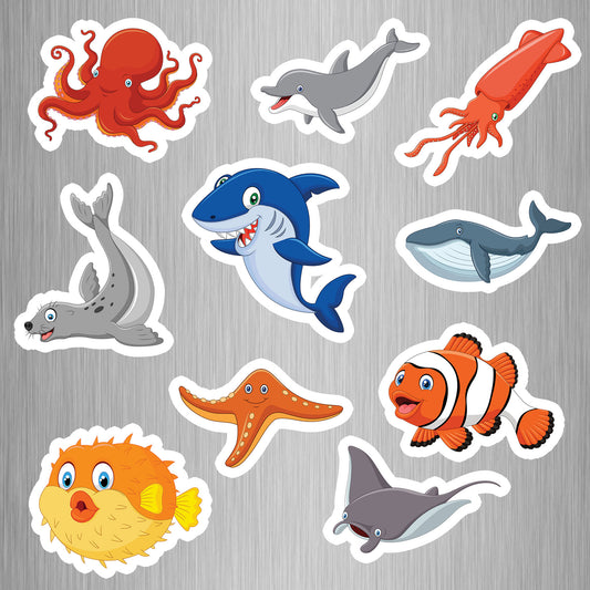 Sea Animals (2) Photo Fridge Magnets - (10 PER PACK)