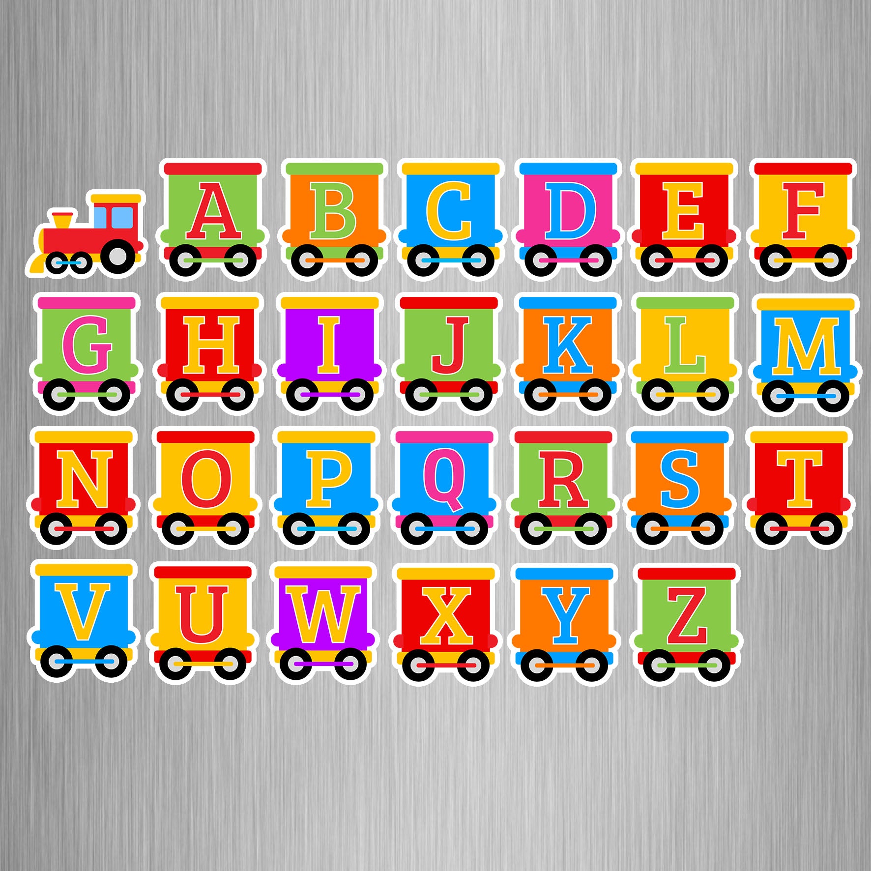 Alphabet Train Photo Fridge Magnets - (27 PER PACK) – Canvas & More