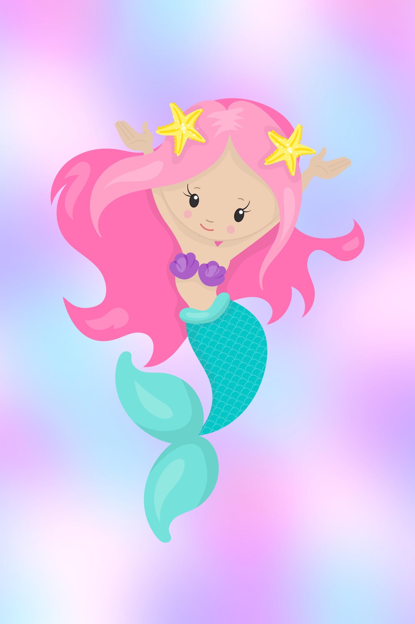 Girls: Set of 3 - Dream Big little Mermaid Canvas & More 