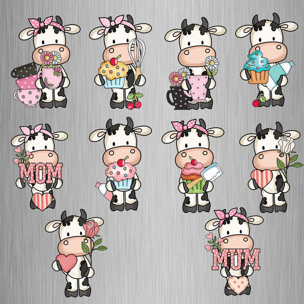 Cow (1) Fridge Magnets - (10 PER PACK) (UK)