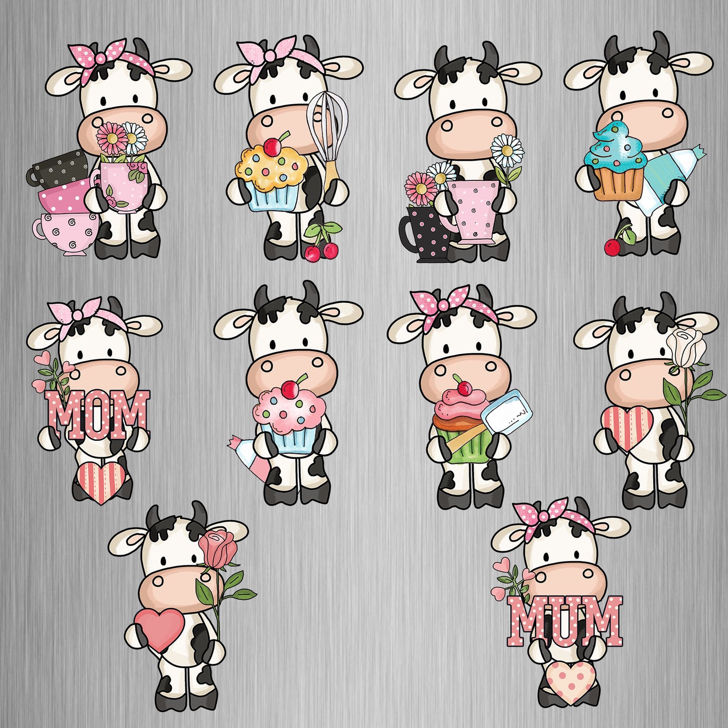Cow (1) Fridge Magnets - (10 PER PACK)