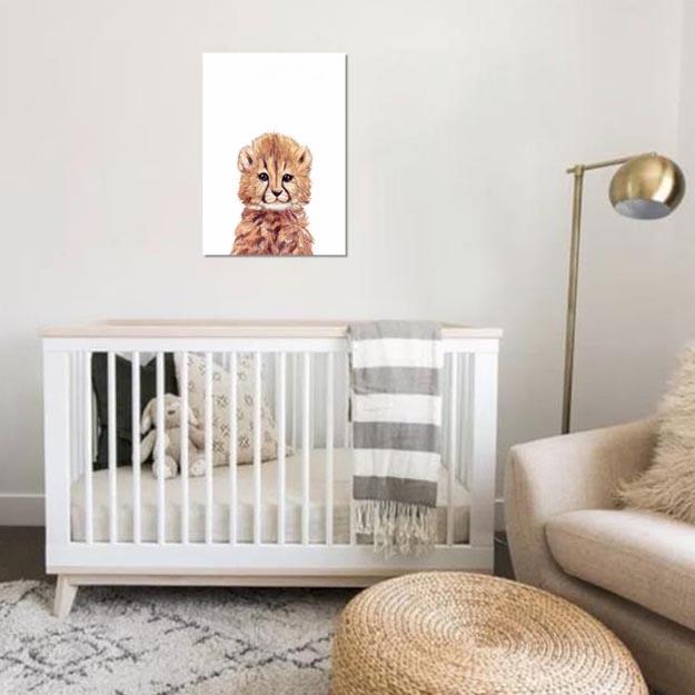 Unisex: Set of 1 - Watercolor Cheetah Canvas & More 