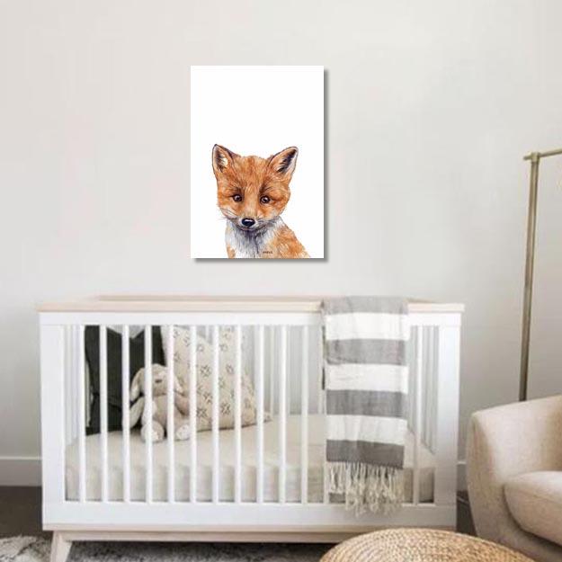 Unisex: Set of 1 - Watercolor Fox Canvas & More 