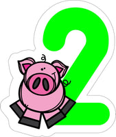 Farm Animal Theme Numbers Photo Fridge Magnets - (11 PER PACK) (UK)