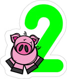 Farm Animal Theme Numbers Photo Fridge Magnets - (11 PER PACK) (UK)