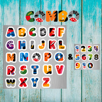 Super Hero Alphabet and Numbers Combo Fridge Magnets - (37 PER PACK) (UK)