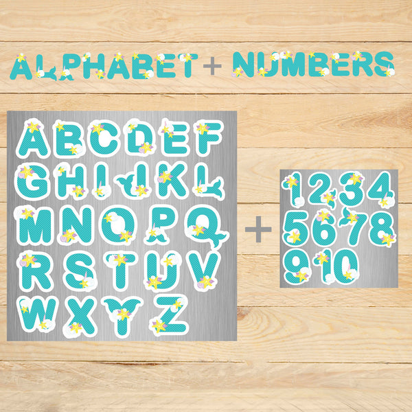 Mermaid Alphabet and Numbers Combo Fridge Magnets - (37 PER PACK) (UK)