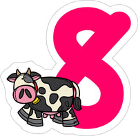 Farm Animal Theme Numbers Photo Fridge Magnets - (11 PER PACK) (UK)