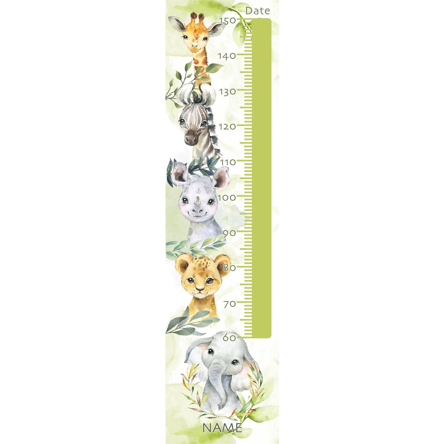Animal Safari Decals and Height Charts