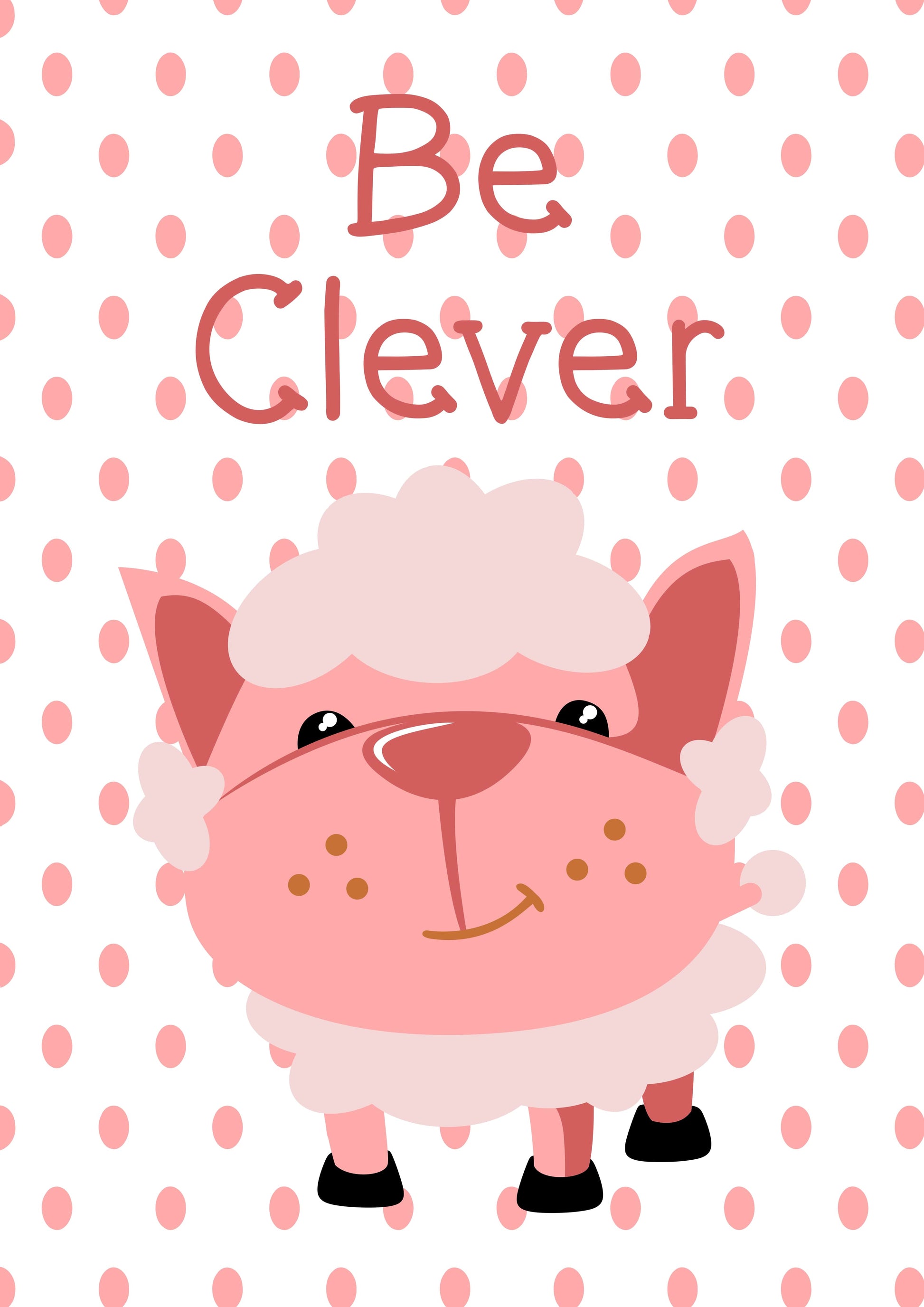 Girls: Set of 3 - Dream Big Elephant - Be Clever Sheet - Stay Cute Cat Canvas & More 