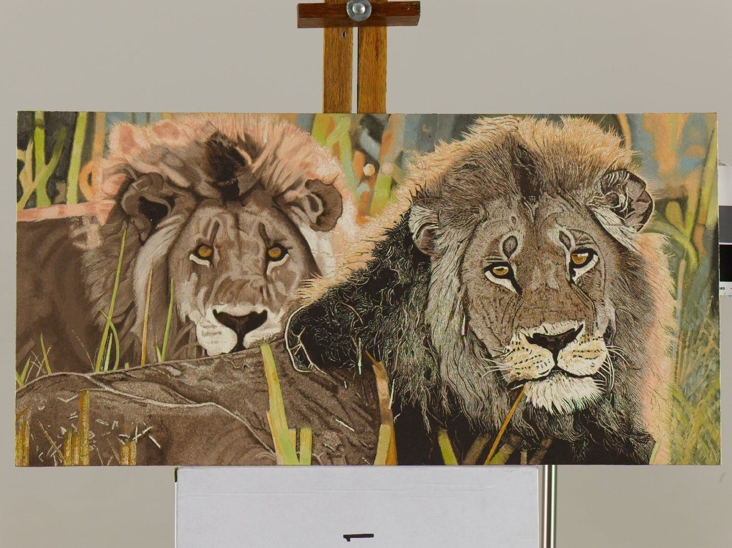 Two Large Male Lions Oil Painting Oil Painting Clive 