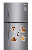 Cowboy Fridge Magnets - (5 PER PACK) (UK)