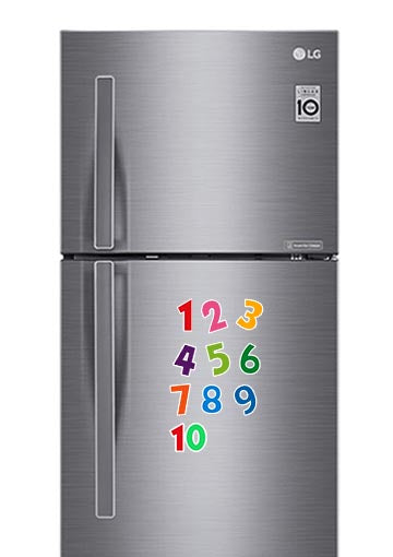 Plain Theme Numbers Photo Fridge Magnets - (11 PER PACK)