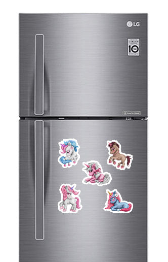 Unicorn Fridge Magnets - (5 PER PACK)