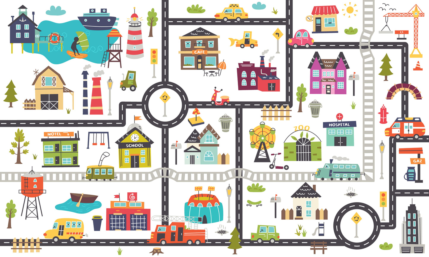 Boys:  Set of 1 - Kids Map