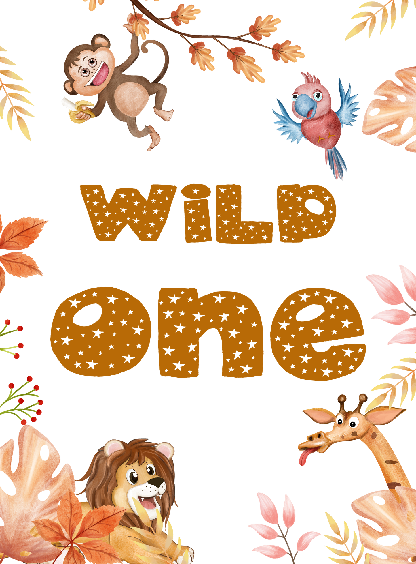 Unisex:  Set of 1 - Safari Wild one