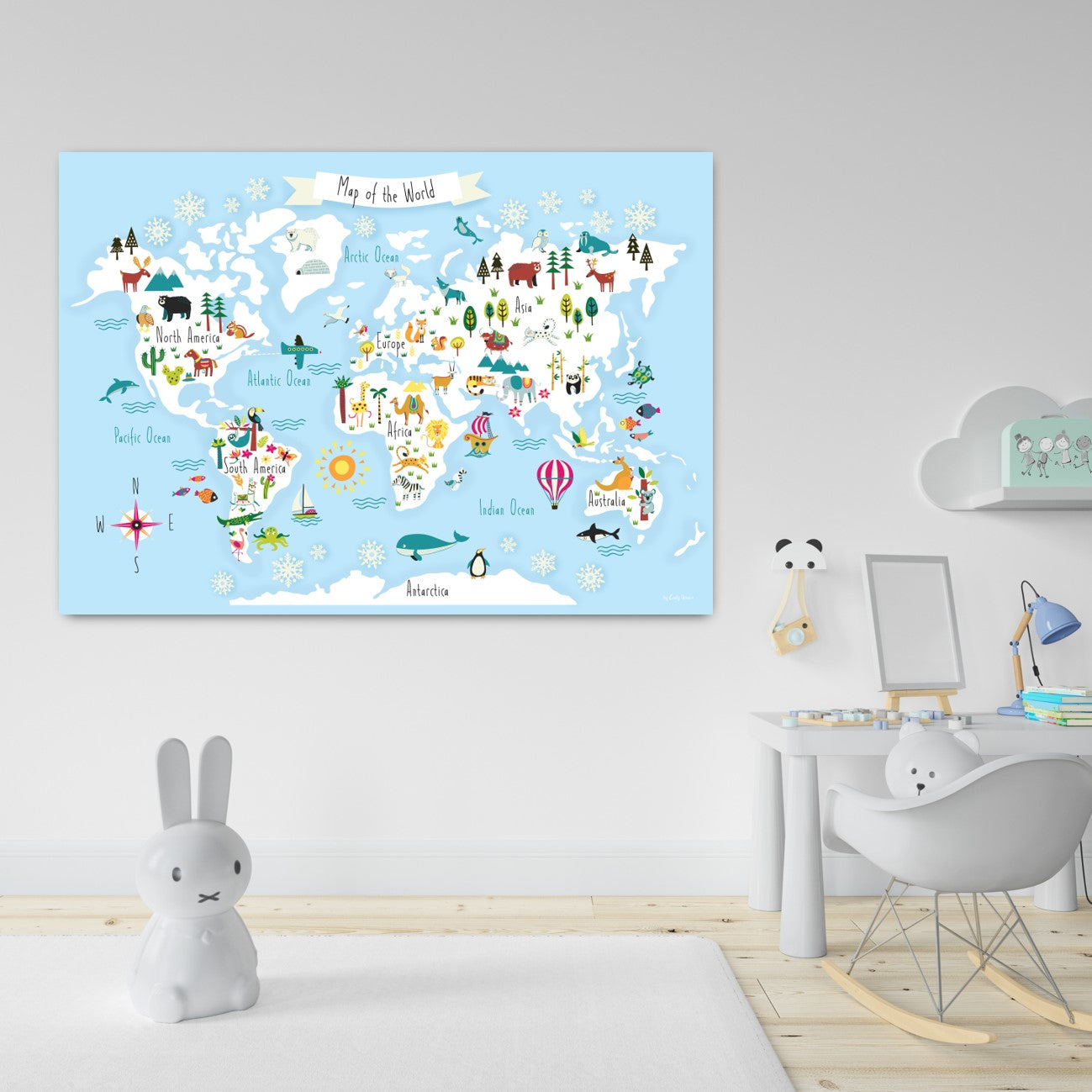 Kids World Map Poster (A1)