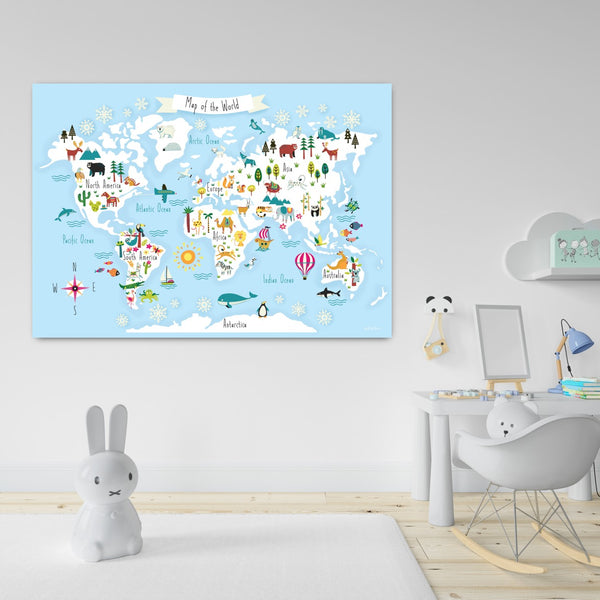 Kids World Map Poster (A1)