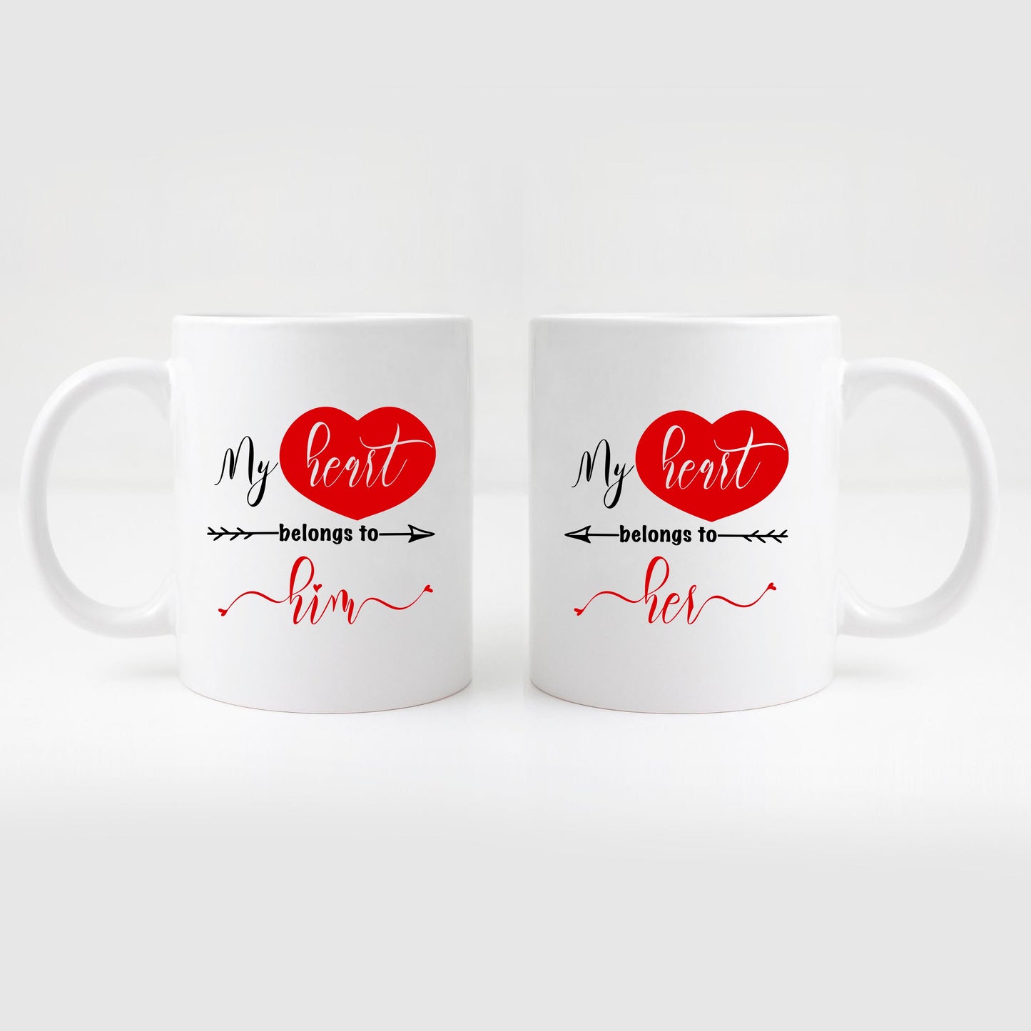 My heart belongs him and her Mug