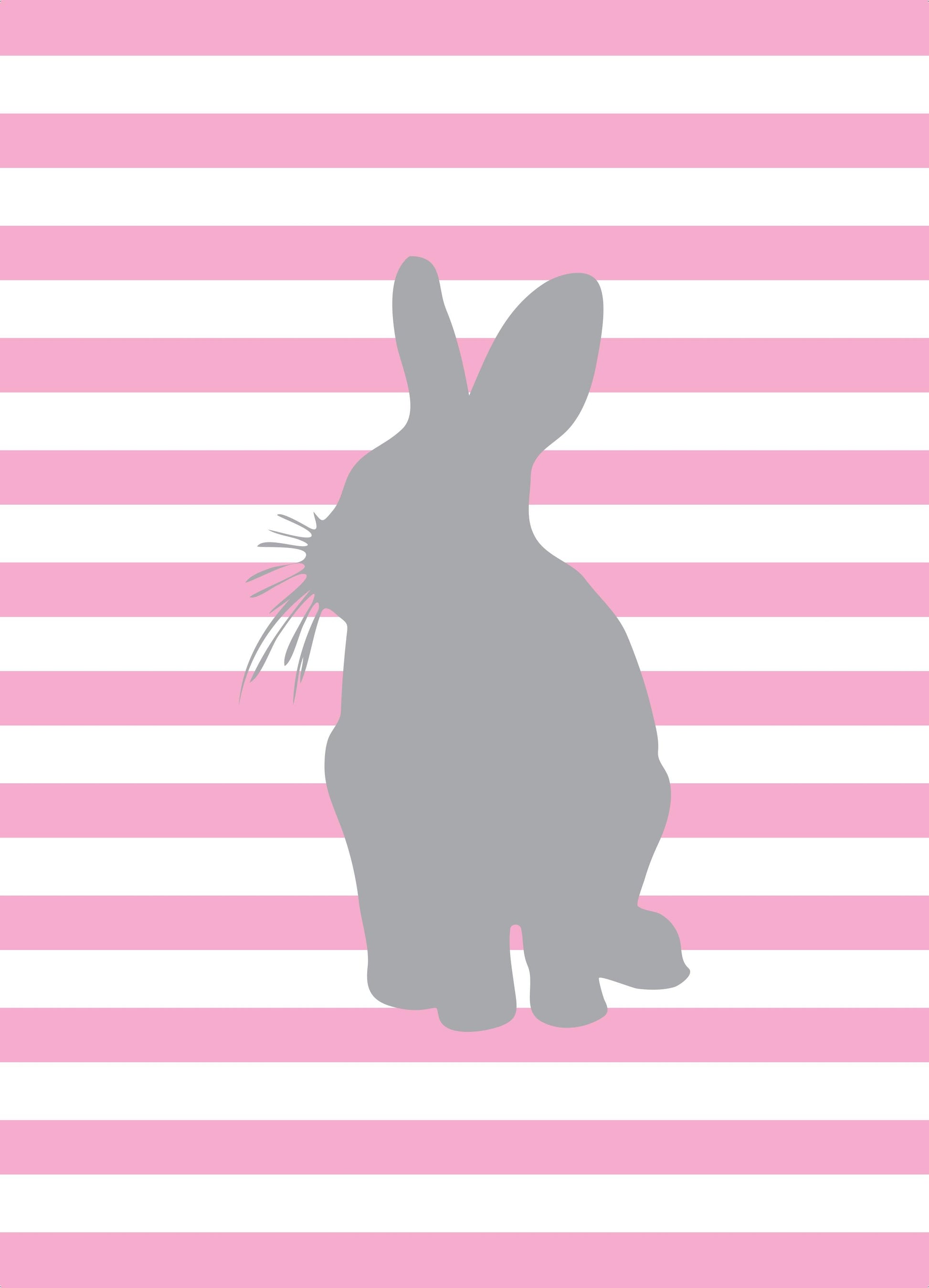 Girls: Set of 3 - Pink Rabbits Canvas & More 