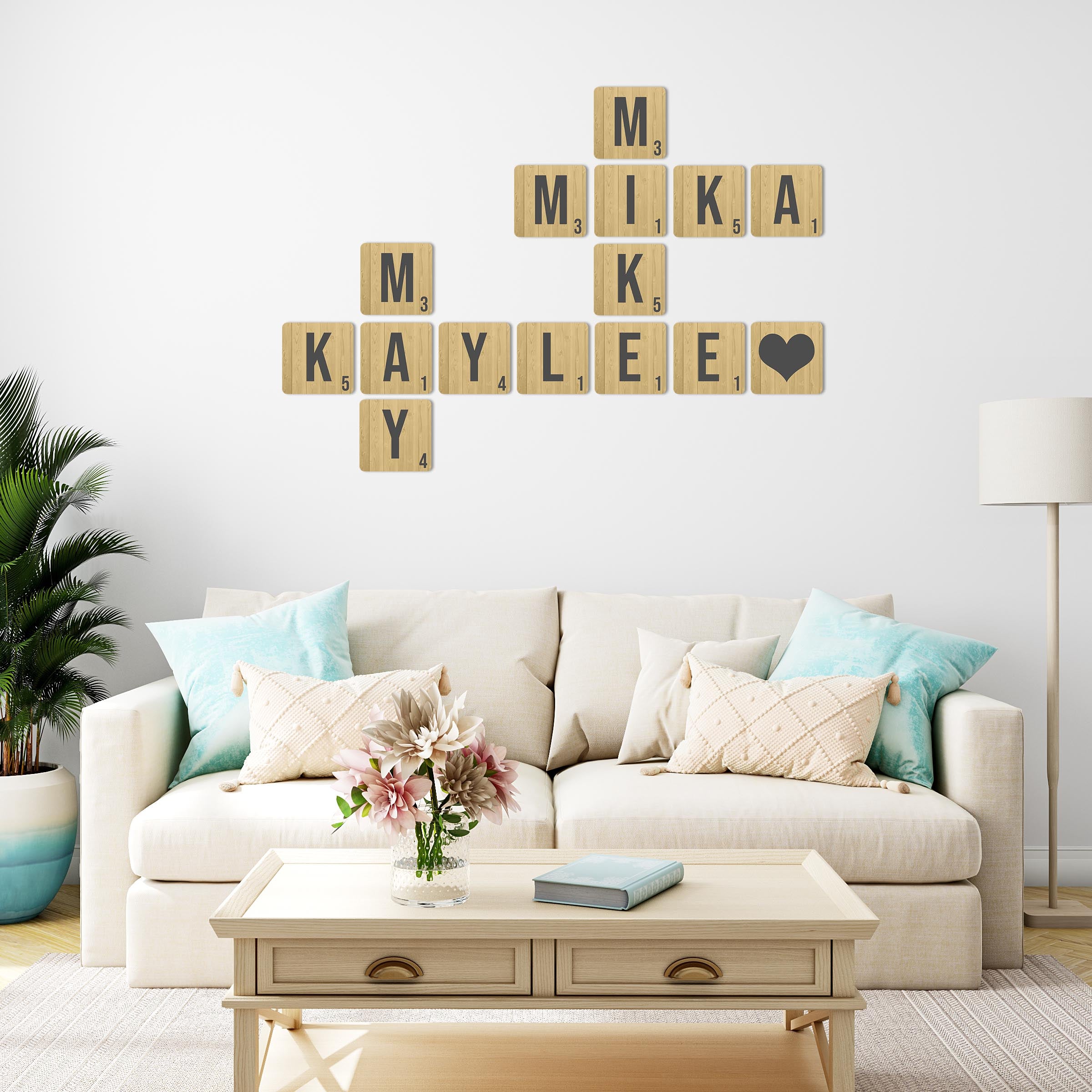 Scrabble Name Canvas Wall Art