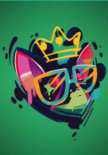 Teen Boys: Set of 1 -  Grafitti-Kitty