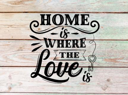 Wall Art Quote: Home is where the love is Canvas & More 