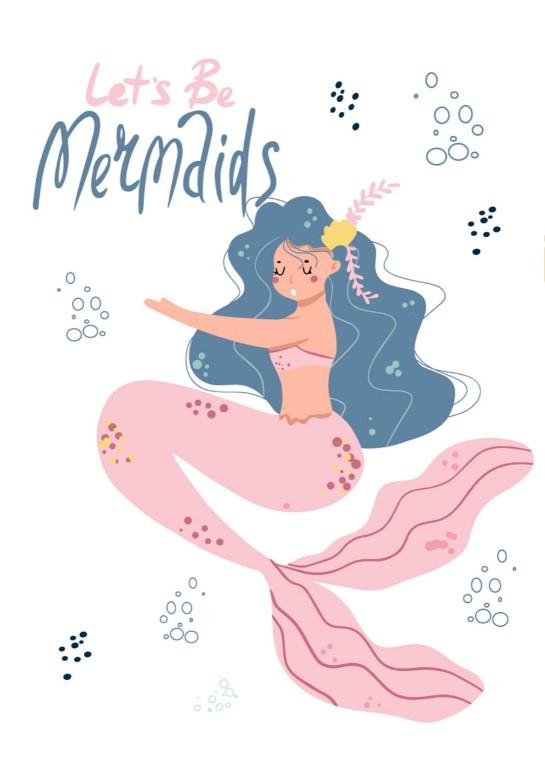 Girls: Set of 3 - Lets-Be-Mermaids (2) Canvas & More 