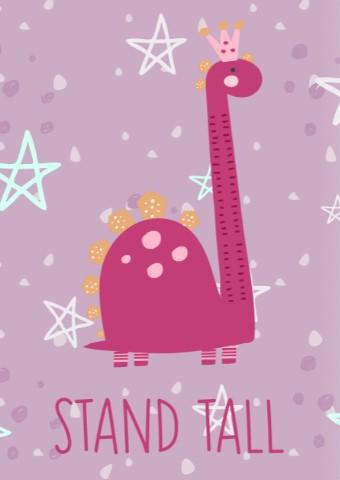 Set of 3 Girls Dino Girl Canvas & More 