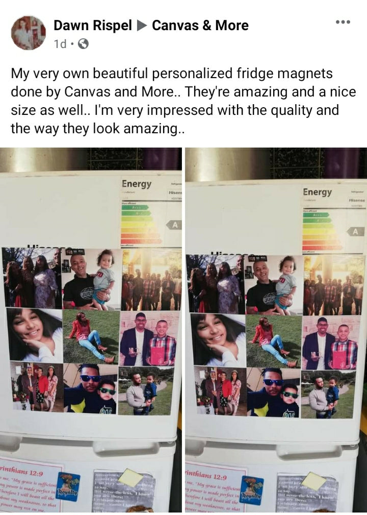 Square Photo Fridge Magnets - personalised (9 PER PACK) LARGE 10cm x 10cm (UK)