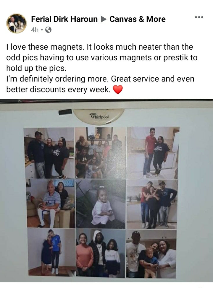 Square Photo Fridge Magnets - personalised (9 PER PACK) LARGE 10cm x 10cm (UK)