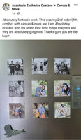 Square Photo Fridge Magnets - personalised (9 PER PACK) LARGE 10cm x 10cm (UK)