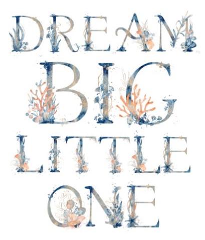 Unisex: Set of 6 - Under the sea watercolor Alphabet Canvas & More 