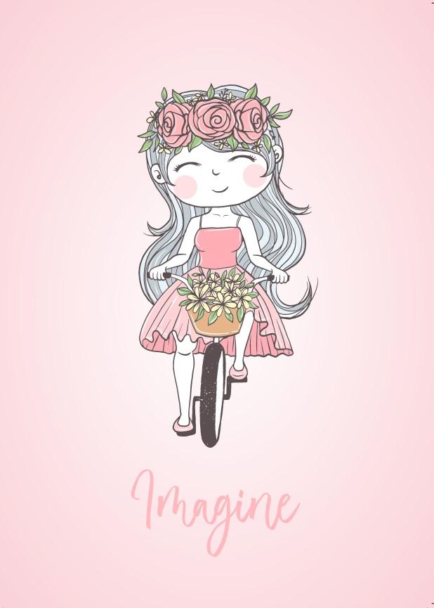 Girls: Set of 3 - Cute Girl Wall Art (1) Canvas & More 