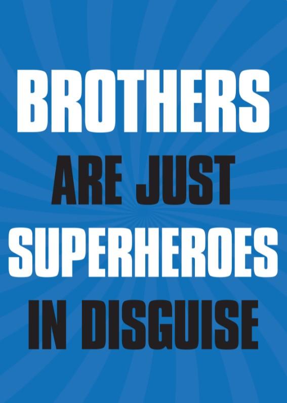 Boys: Set of 3 - Brothers are just Superheroes in disguise (Blue) Canvas & More 
