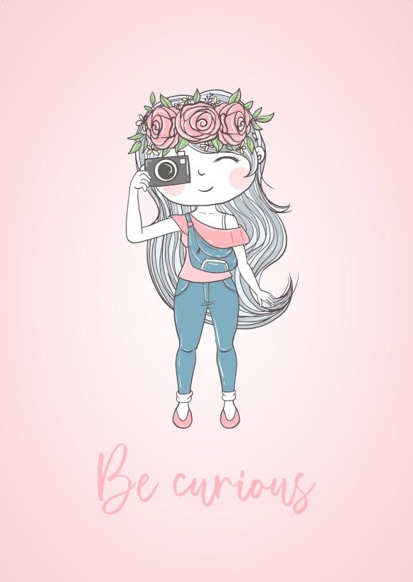 Girls: Set of 3 - Cute Girl Wall Art (2) Canvas & More 