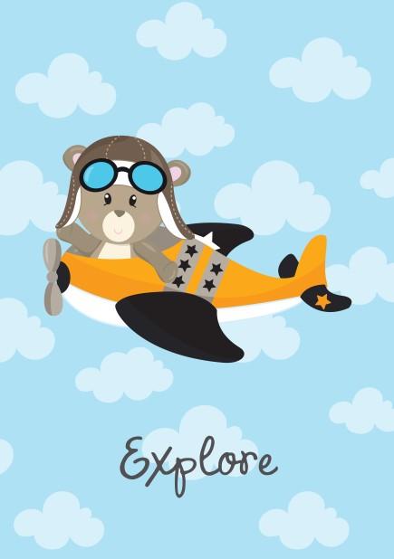 Boys: Set of 3 - Aviator Bear Canvas & More 