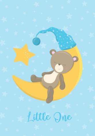 Boys: Set of 3 - Sleepy Baby Boy Bear Canvas & More 