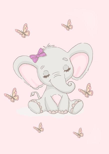 Girls: Set of 1 - Little Elephant Girl Canvas & More 