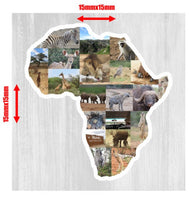 African Map Photo Fridge Magnet (Pack of 2) (UK)
