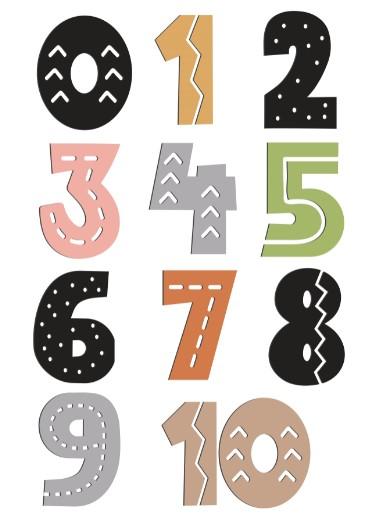 Unisex: Set of 3 - Mix Colors ABC and Numbers Canvas & More 