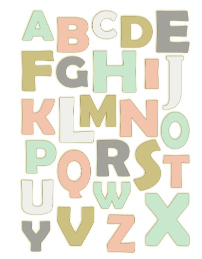 Unisex:  Set of 3 - Educational ABC, Shapes and Numbers