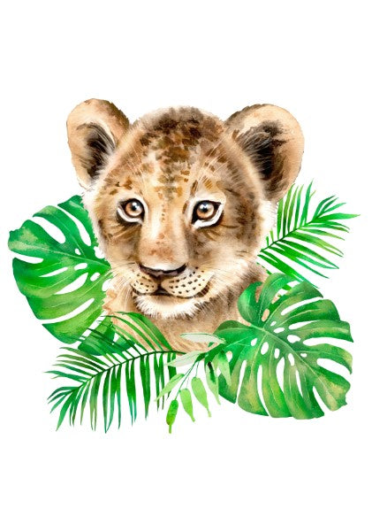 Unisex:  Set of 3 - African Watercolor Baby Animals