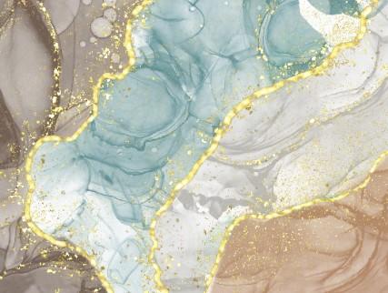 Alcohol-Ink-Gold-Glitter Canvas Prints Canvas & More A1 Brown-Green-Grey-Gold Glitter 