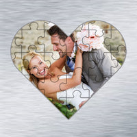 Heart-Shaped Photo Fridge Magnet PUZZLES- personalised (4 PER PACK) (UK)