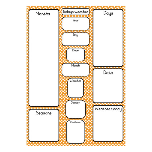Date & Weather Chart (English) (50pc)
