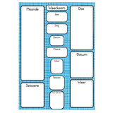 Date & Weather Chart (Afrikaans) (50pc) (UK)