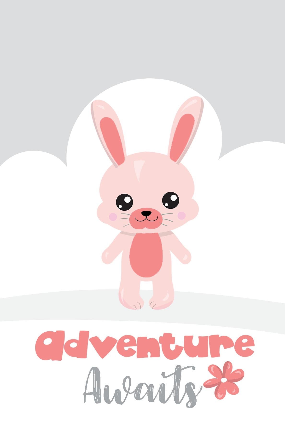 Girls: Set of 3 - Pink Bunny Little explorer Canvas & More 